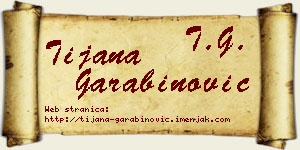 Tijana Garabinović vizit kartica